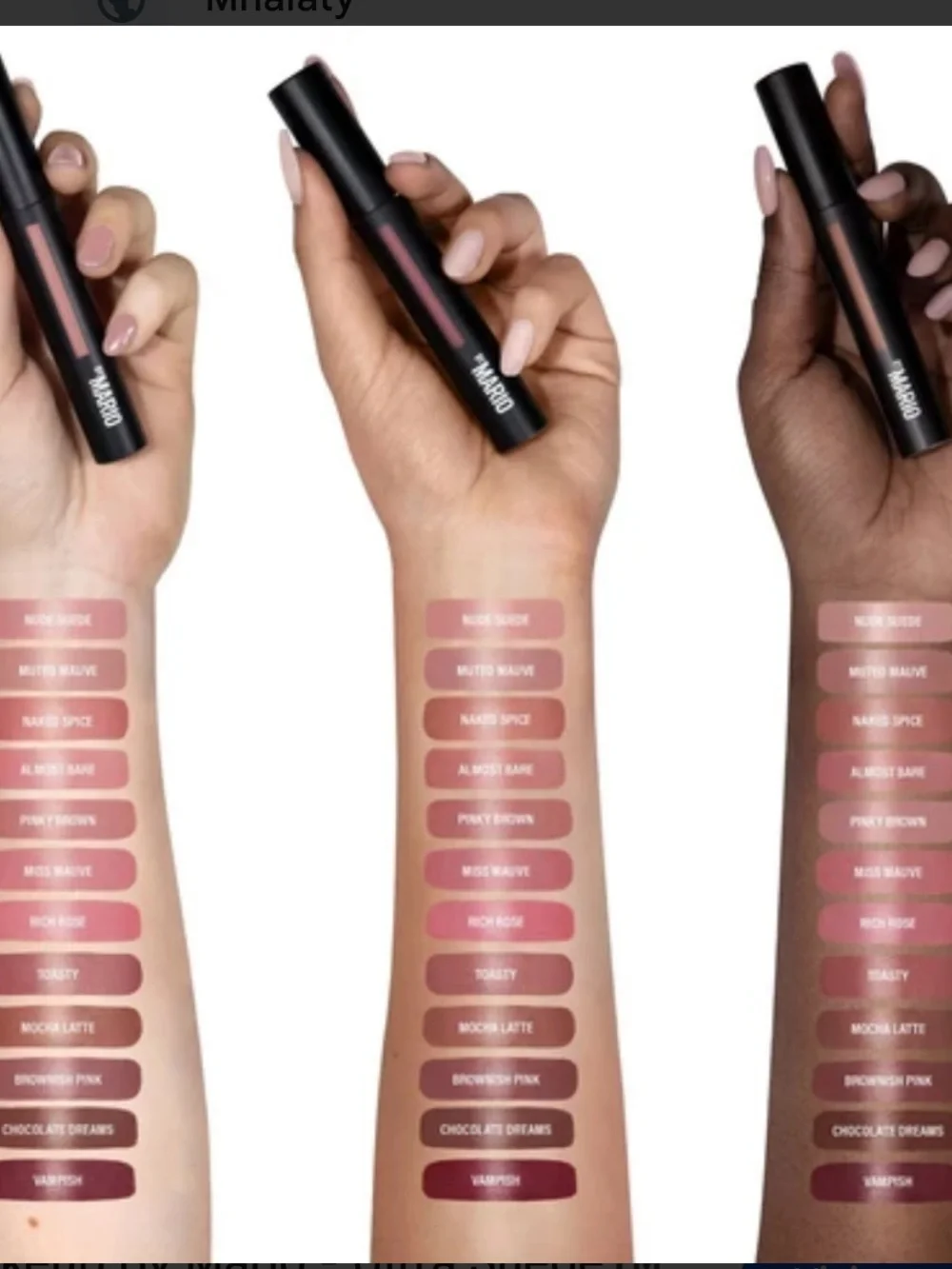 Makeup by Mario Ultra Suede Cozy Lip Crème Lipstick in Pinky Brown BNIB